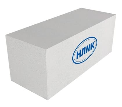 Блок газобетонный стеновой D400 B2 625х200(100)х250 НЛМК